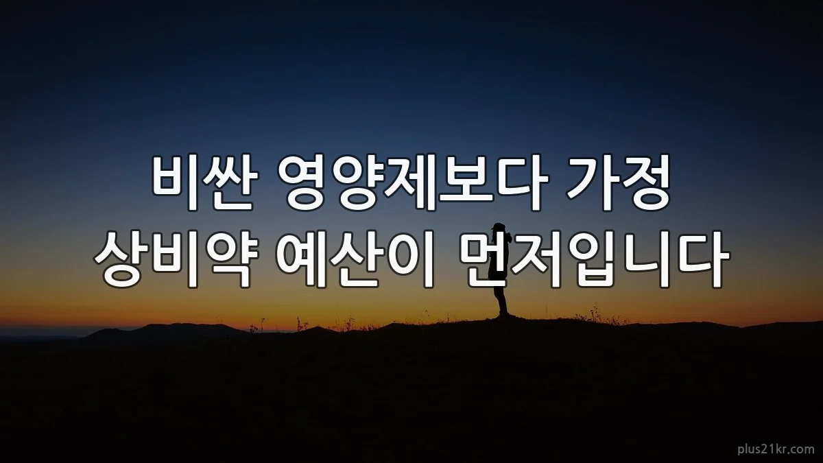 비싼 영양제보다 가정 상비약 예산이 먼저입니다