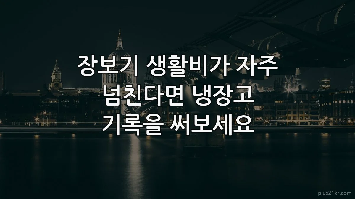 장보기 생활비가 자주 넘친다면 냉장고 기록을 써보세요