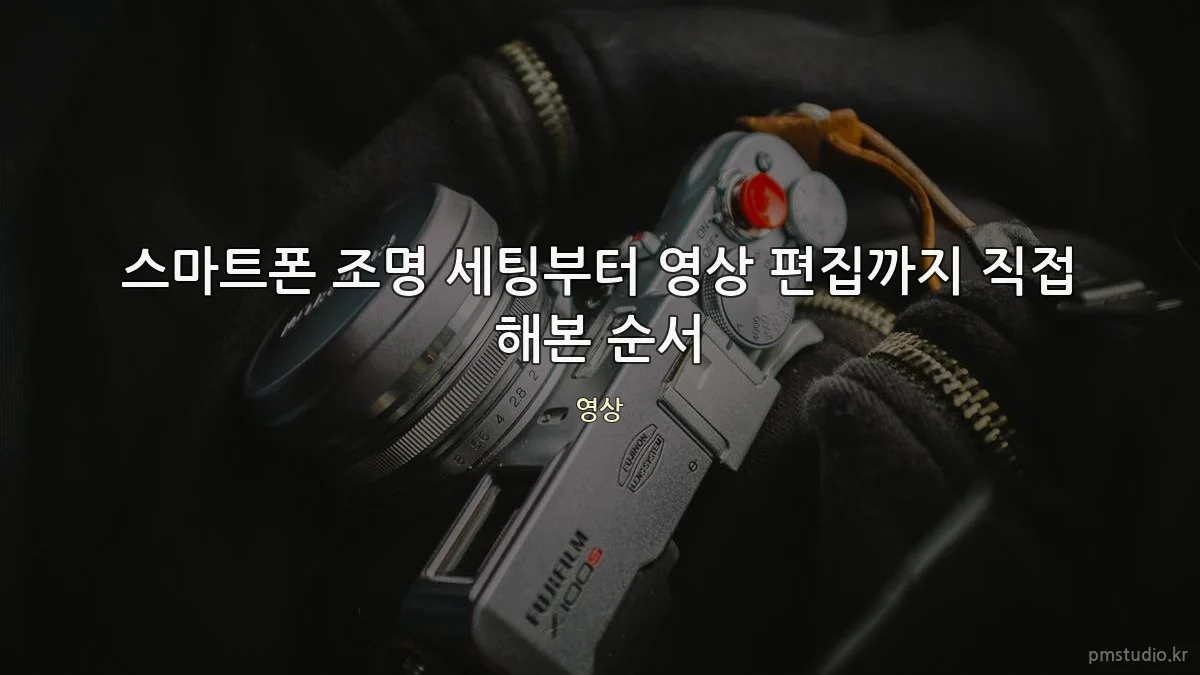 스마트폰 조명 세팅부터 영상 편집까지 직접 해본 순서