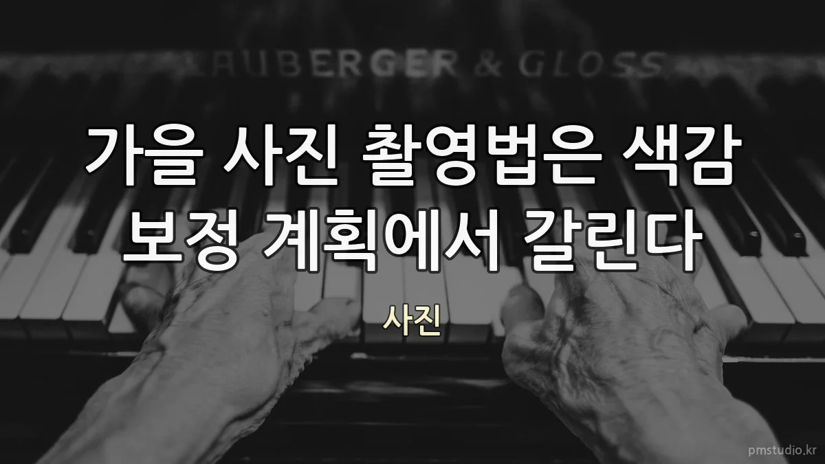 가을 사진 촬영법은 색감 보정 계획에서 갈린다