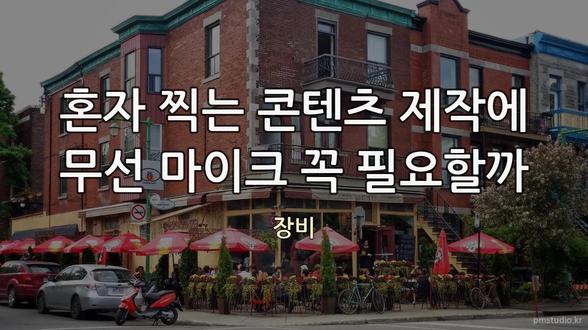 혼자 찍는 콘텐츠 제작에 무선 마이크 꼭 필요할까