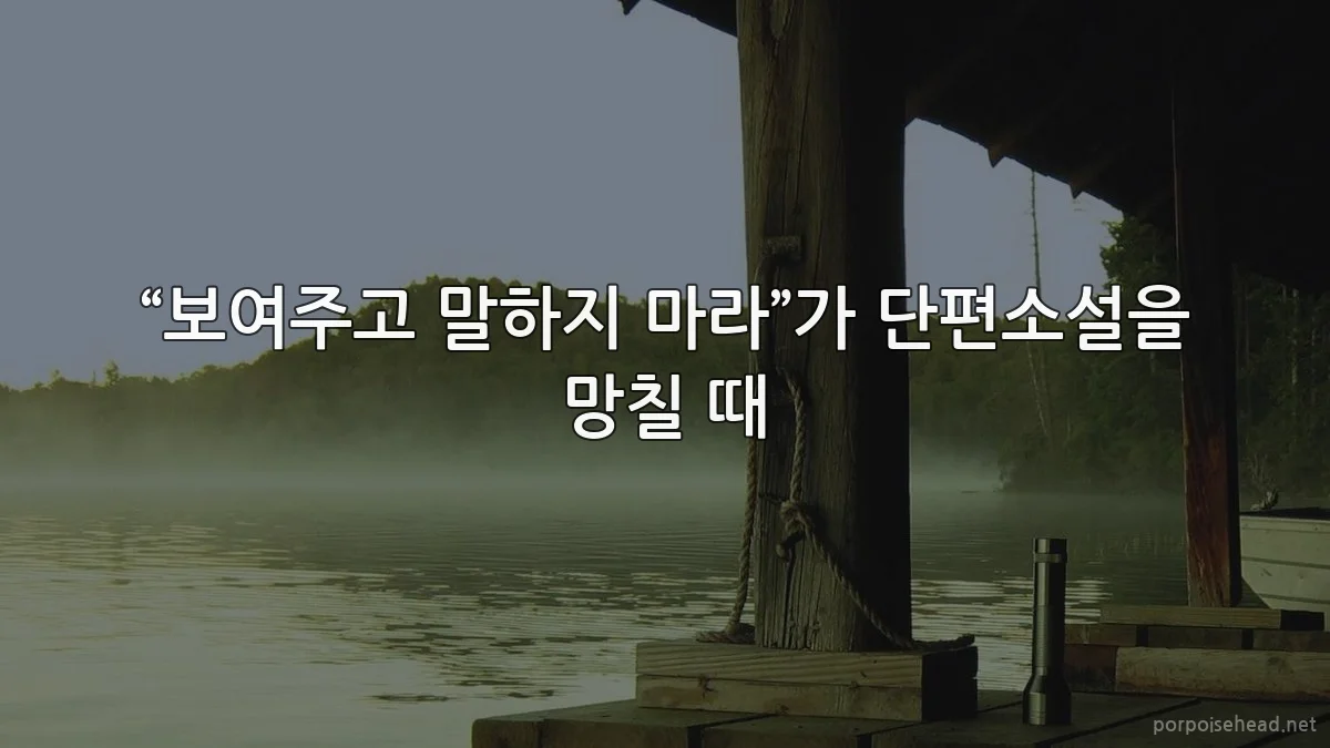 “보여주고 말하지 마라”가 단편소설을 망칠 때