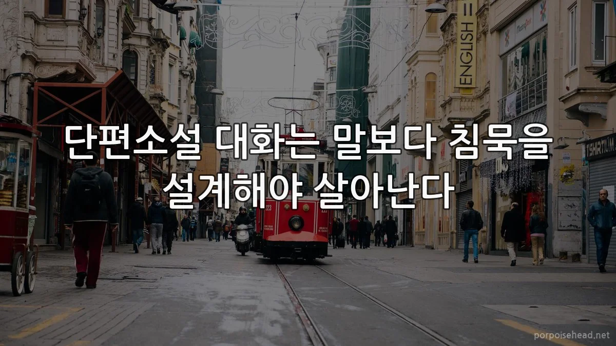 단편소설 대화는 말보다 침묵을 설계해야 살아난다