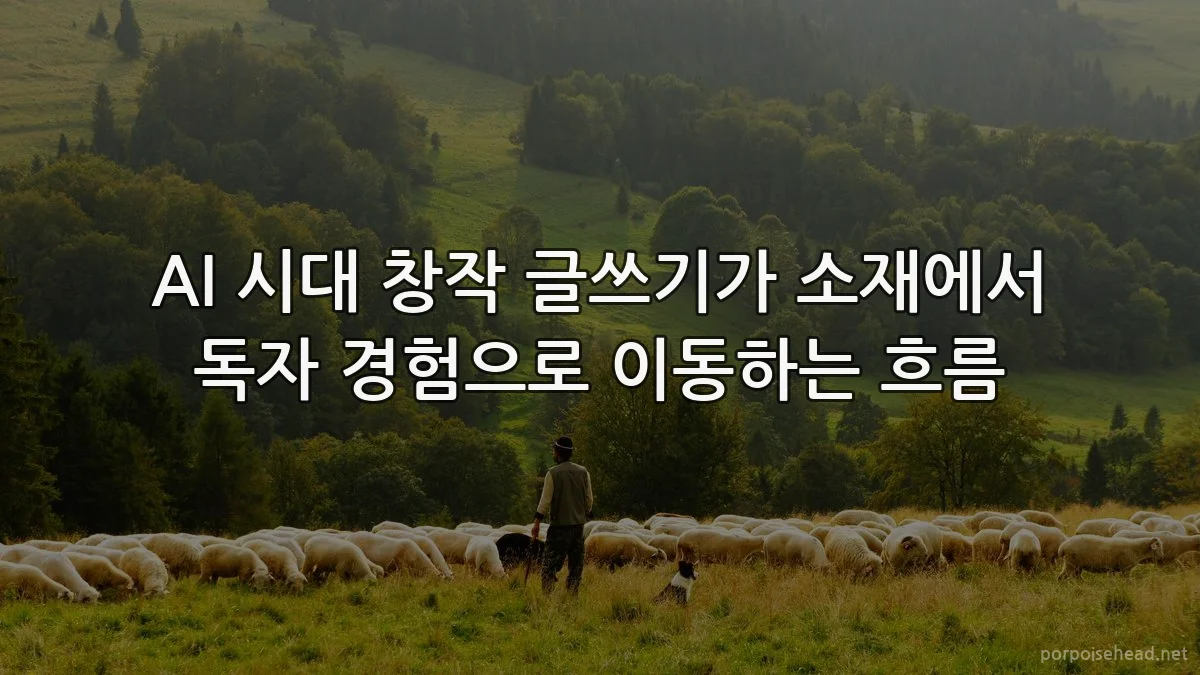 AI 시대 창작 글쓰기가 소재에서 독자 경험으로 이동하는 흐름