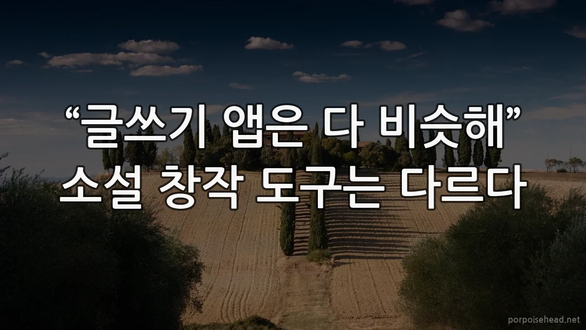 “글쓰기 앱은 다 비슷해” 소설 창작 도구는 다르다