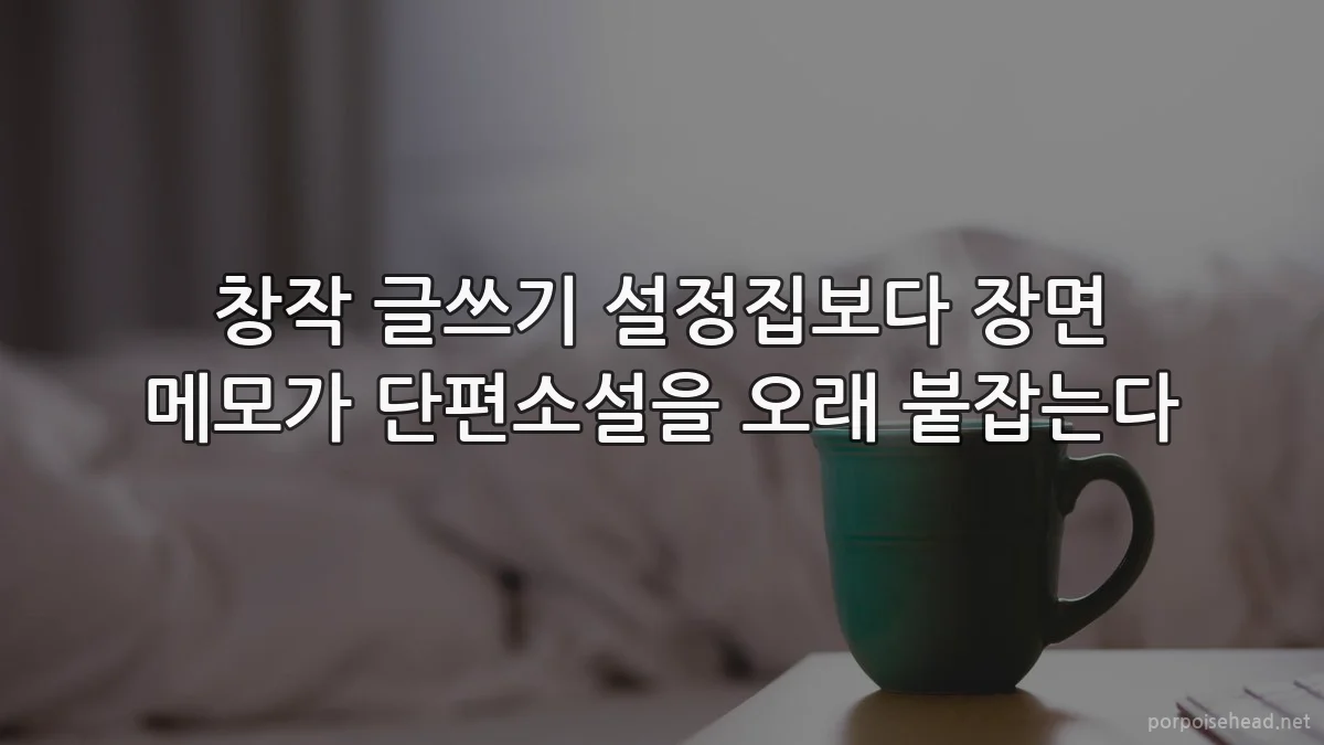 창작 글쓰기 설정집보다 장면 메모가 단편소설을 오래 붙잡는다
