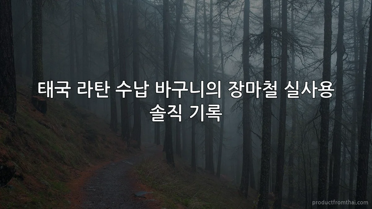 태국 라탄 수납 바구니의 장마철 실사용 솔직 기록