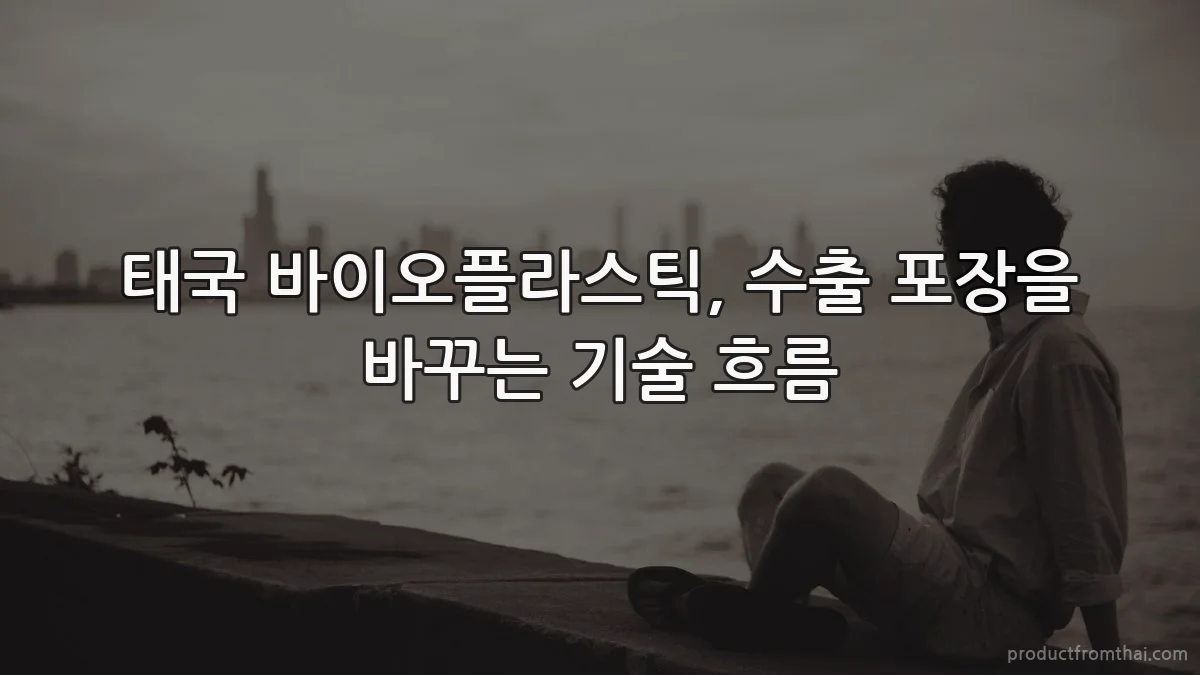 태국 바이오플라스틱, 수출 포장을 바꾸는 기술 흐름
