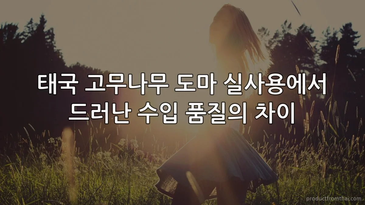 태국 고무나무 도마 실사용에서 드러난 수입 품질의 차이