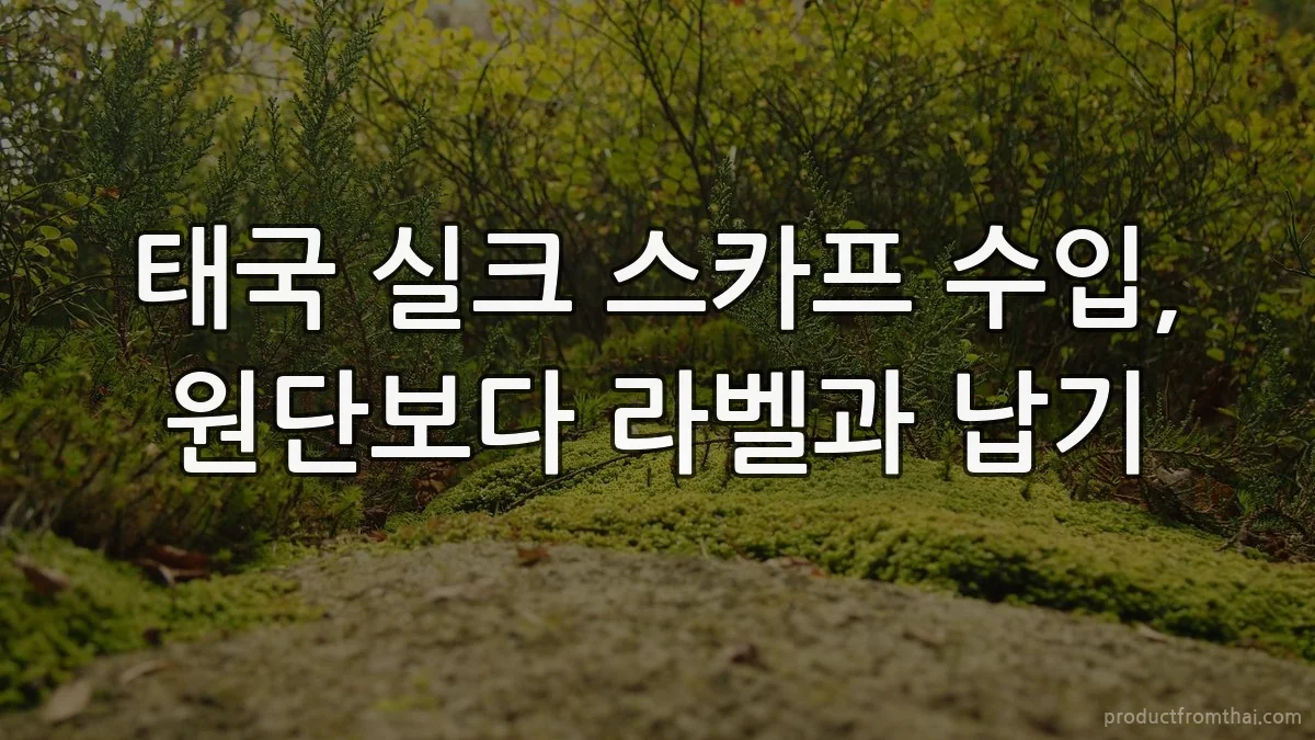 태국 실크 스카프 수입, 원단보다 라벨과 납기