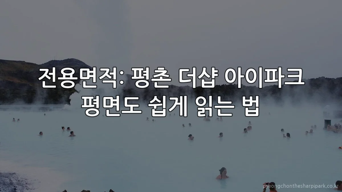 전용면적: 평촌 더샵 아이파크 평면도 쉽게 읽는 법
