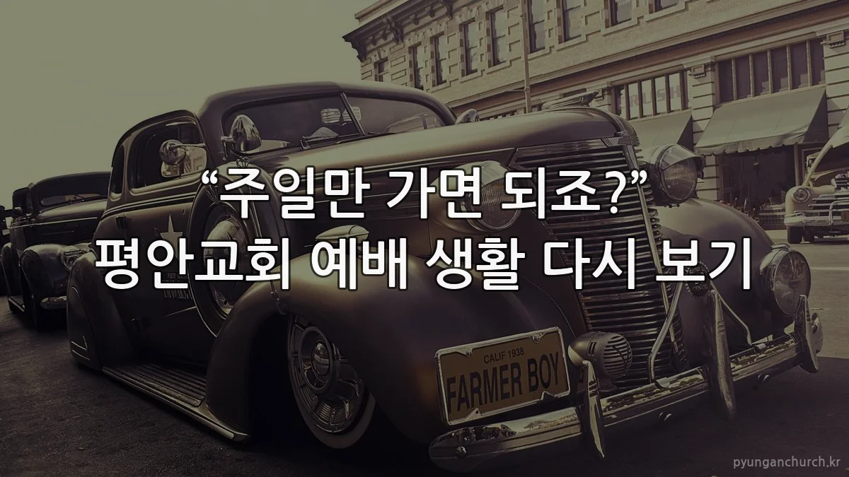 “주일만 가면 되죠?” 평안교회 예배 생활 다시 보기
