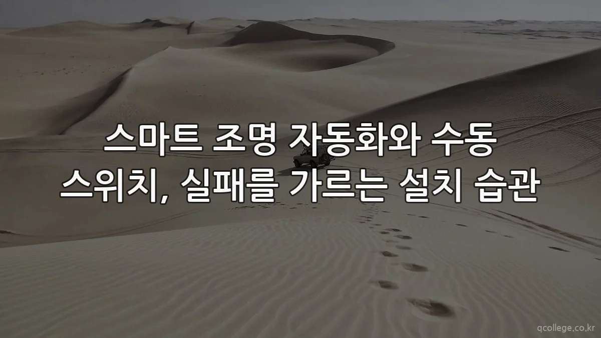 스마트 조명 자동화와 수동 스위치, 실패를 가르는 설치 습관