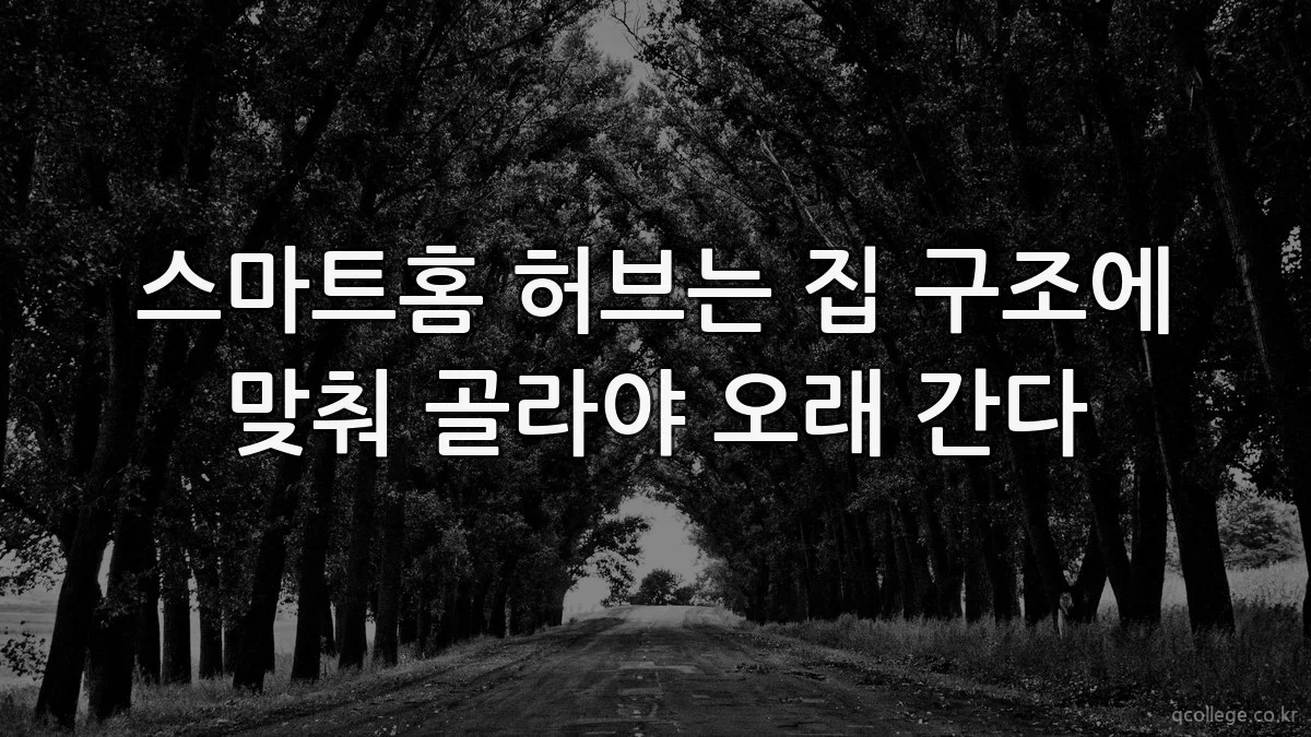 스마트홈 허브는 집 구조에 맞춰 골라야 오래 간다