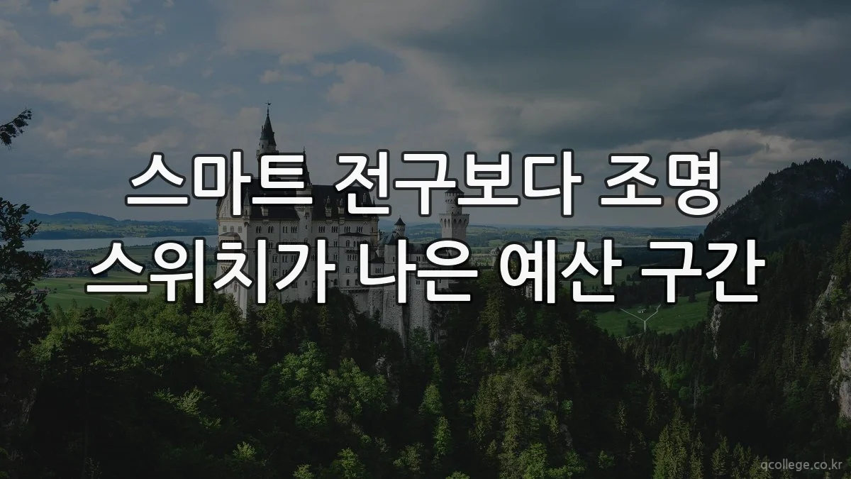 스마트 전구보다 조명 스위치가 나은 예산 구간
