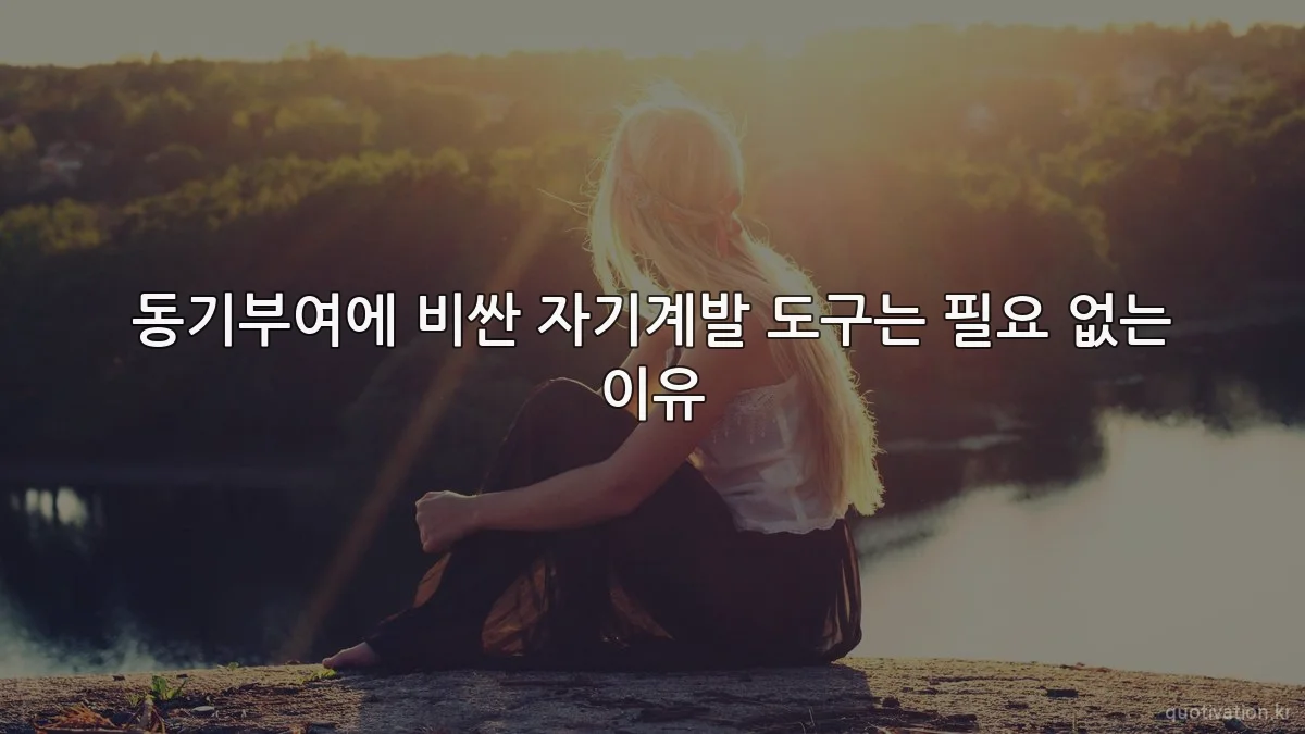동기부여에 비싼 자기계발 도구는 필요 없는 이유