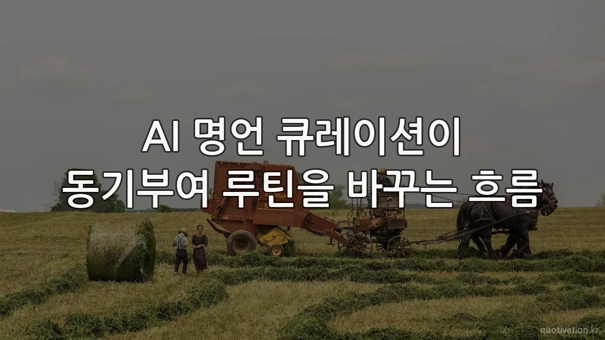 AI 명언 큐레이션이 동기부여 루틴을 바꾸는 흐름