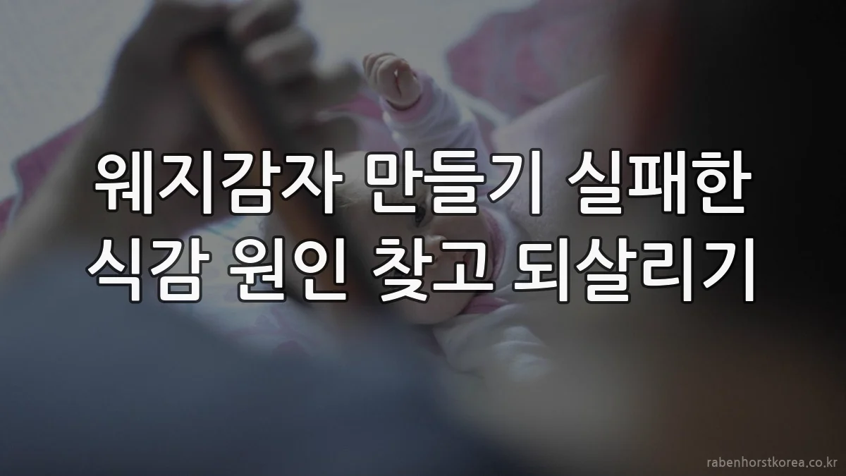 웨지감자 만들기 실패한 식감 원인 찾고 되살리기