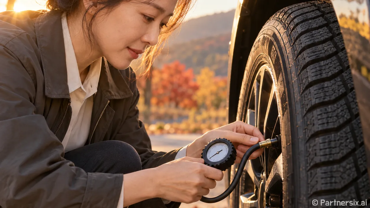 겨울 타이어 공기압 제대로 맞추는 방법
