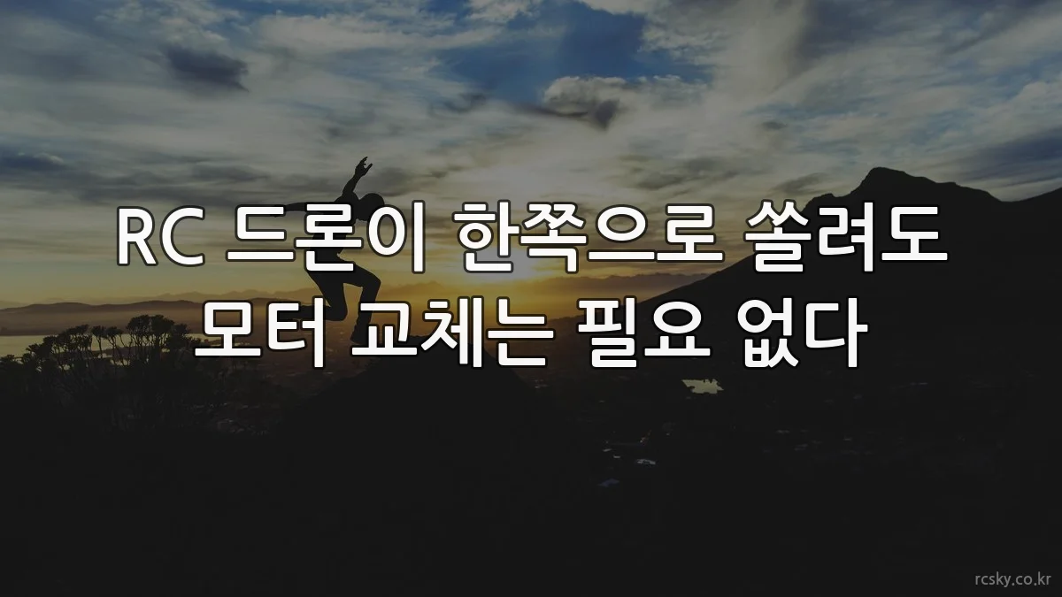 RC 드론이 한쪽으로 쏠려도 모터 교체는 필요 없다