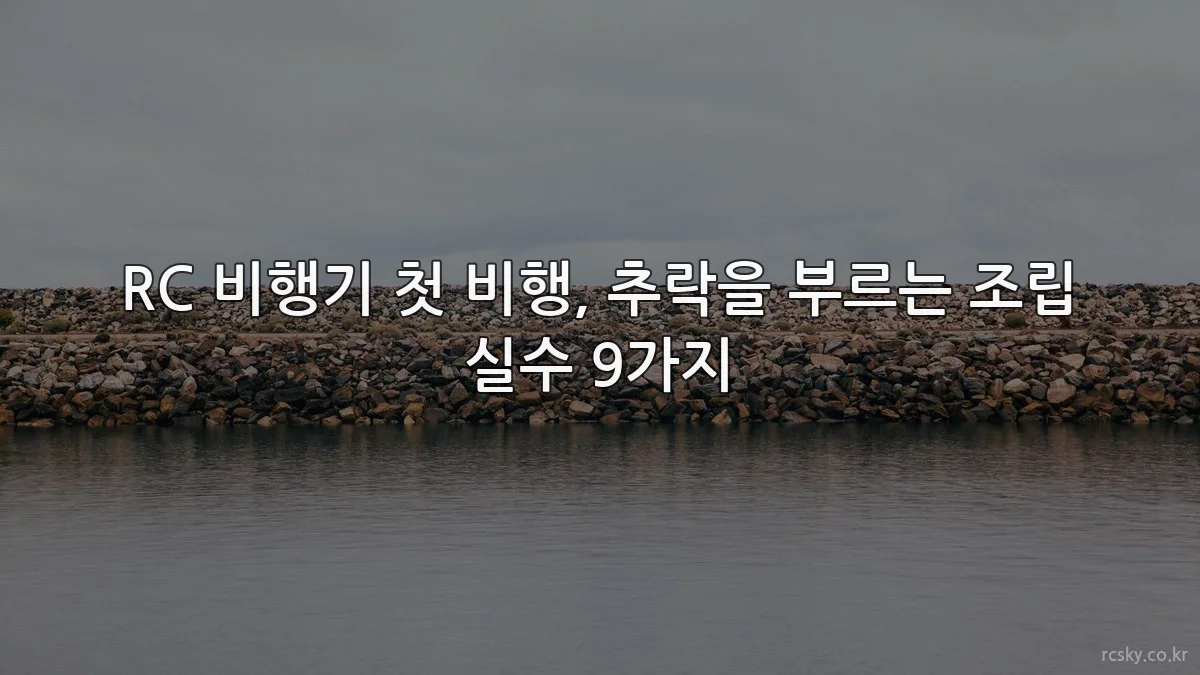 RC 비행기 첫 비행, 추락을 부르는 조립 실수 9가지