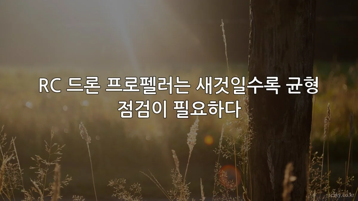 RC 드론 프로펠러는 새것일수록 균형 점검이 필요하다