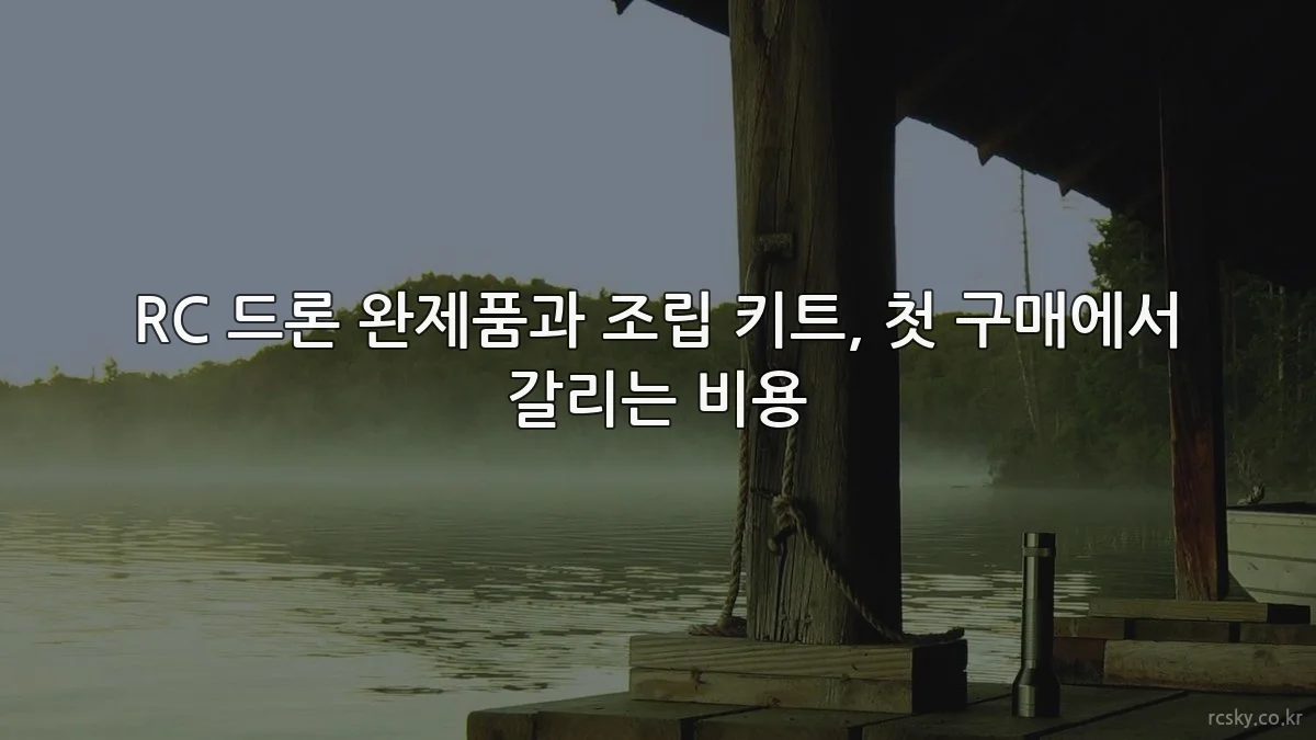 RC 드론 완제품과 조립 키트, 첫 구매에서 갈리는 비용