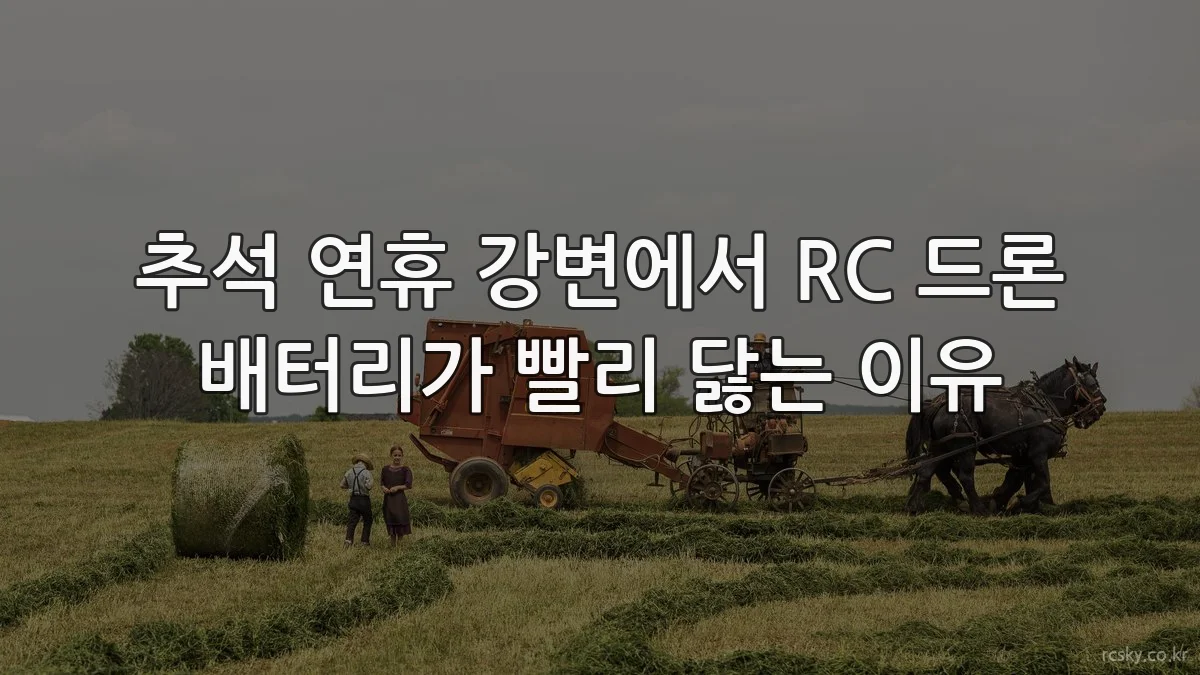 추석 연휴 강변에서 RC 드론 배터리가 빨리 닳는 이유