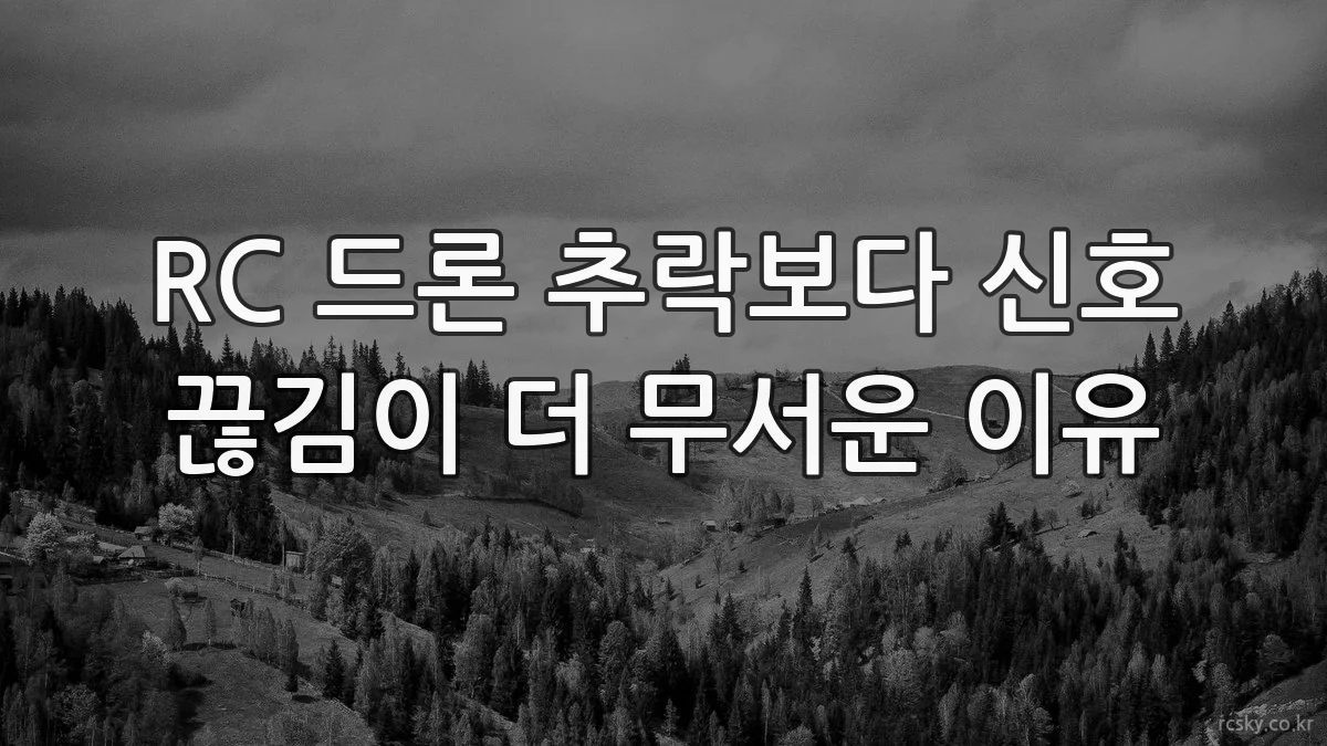 RC 드론 추락보다 신호 끊김이 더 무서운 이유