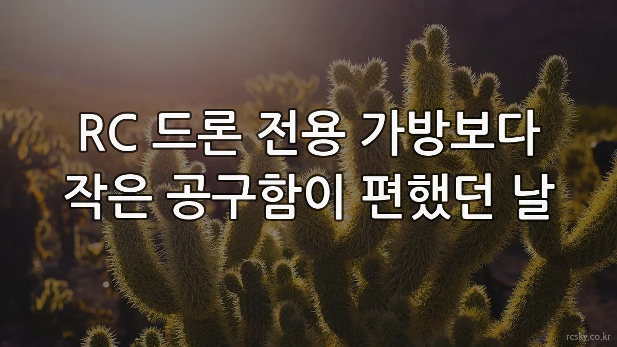 RC 드론 전용 가방보다 작은 공구함이 편했던 날