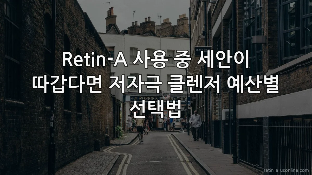 Retin-A 사용 중 세안이 따갑다면 저자극 클렌저 예산별 선택법