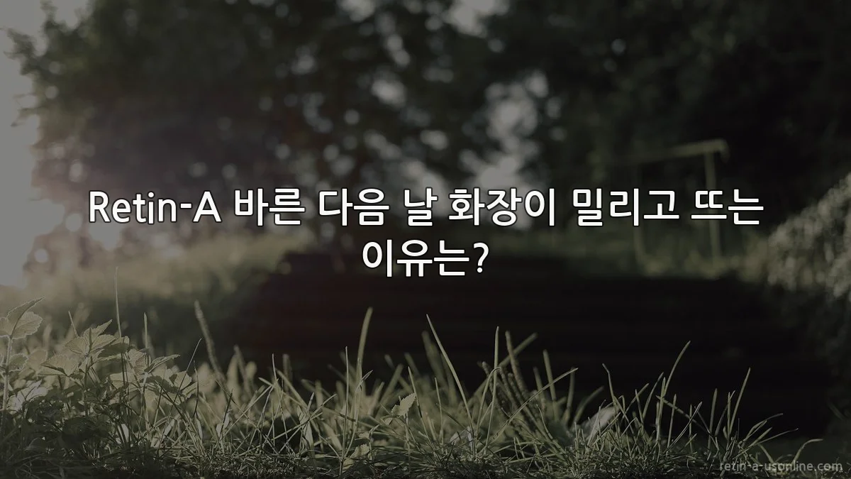 Retin-A 바른 다음 날 화장이 밀리고 뜨는 이유는?