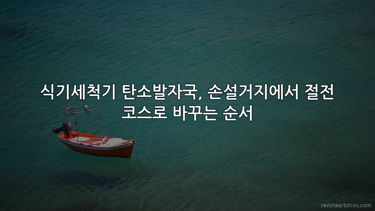 식기세척기 탄소발자국, 손설거지에서 절전 코스로 바꾸는 순서