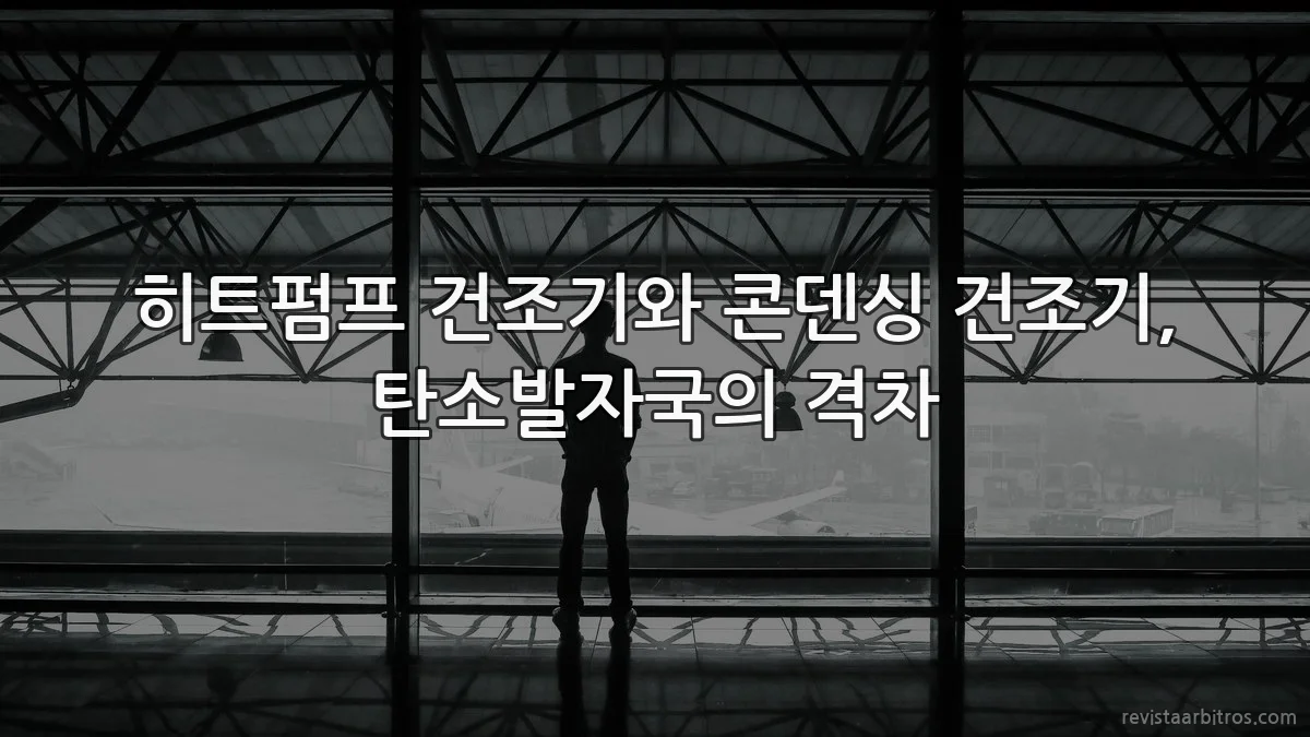 히트펌프 건조기와 콘덴싱 건조기, 탄소발자국의 격차