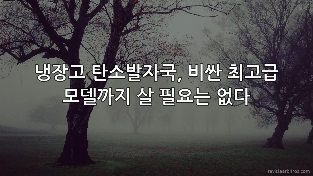 냉장고 탄소발자국, 비싼 최고급 모델까지 살 필요는 없다
