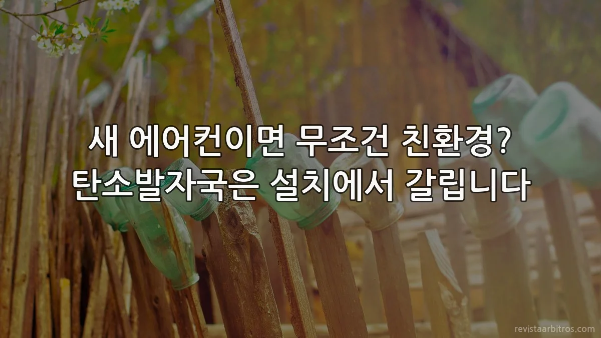 새 에어컨이면 무조건 친환경? 탄소발자국은 설치에서 갈립니다