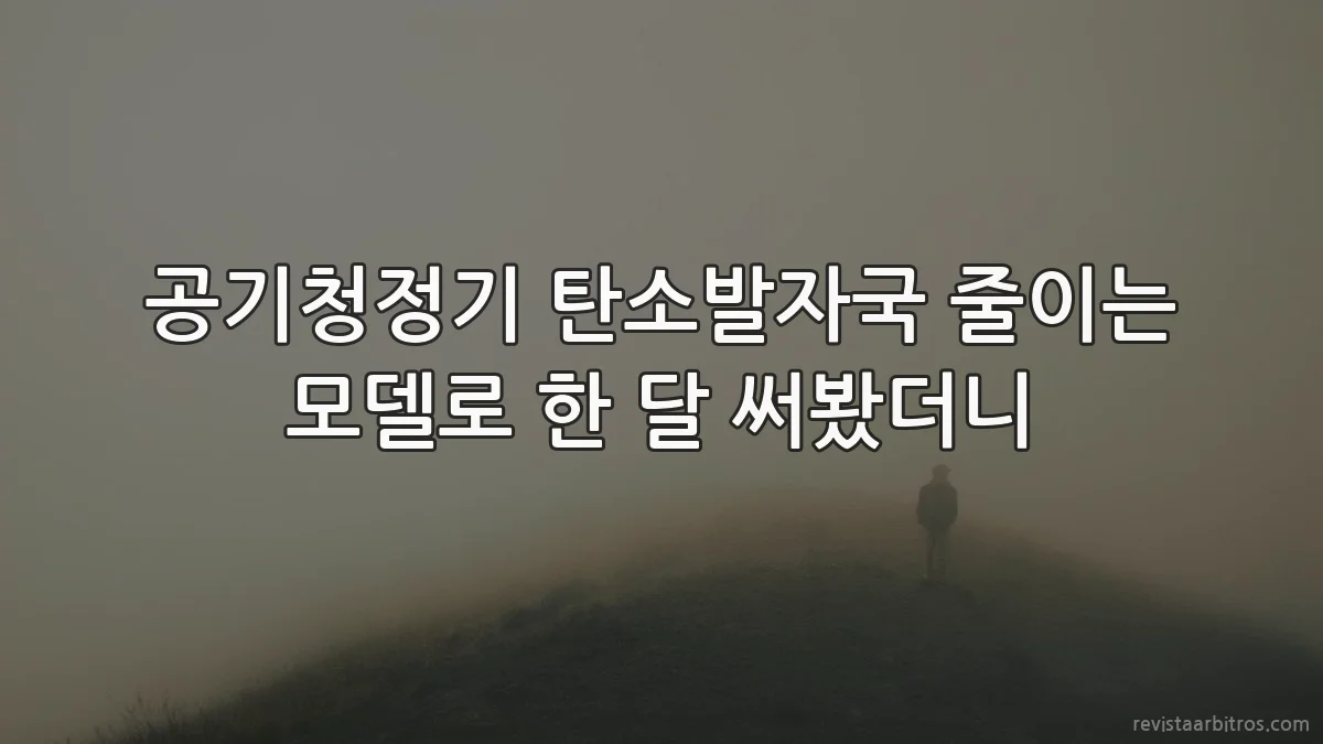 공기청정기 탄소발자국 줄이는 모델로 한 달 써봤더니