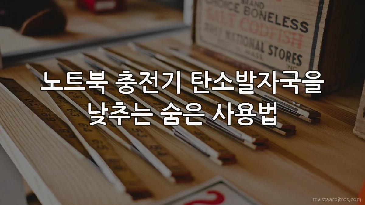 노트북 충전기 탄소발자국을 낮추는 숨은 사용법