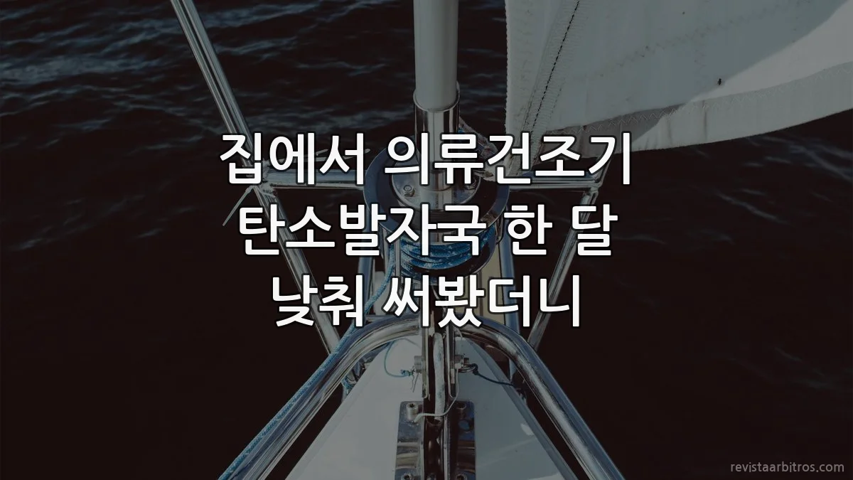 집에서 의류건조기 탄소발자국 한 달 낮춰 써봤더니