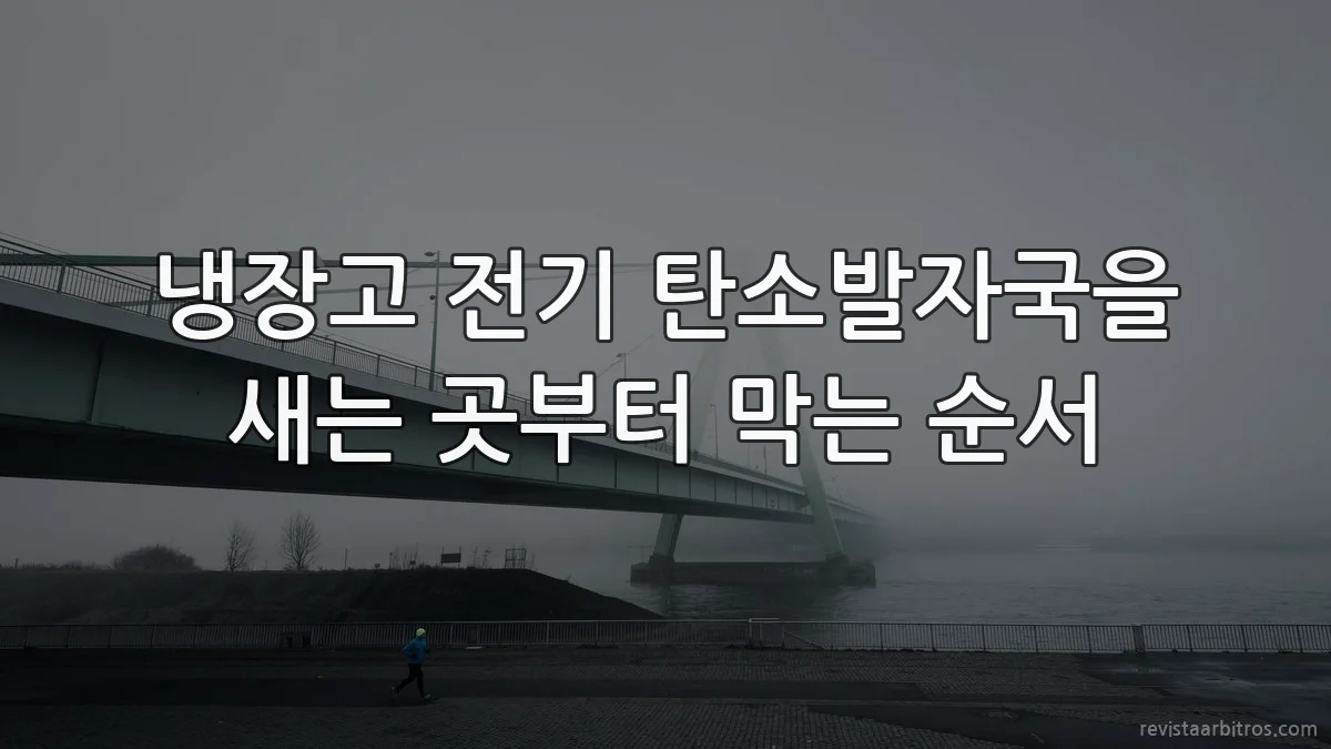 냉장고 전기 탄소발자국을 새는 곳부터 막는 순서