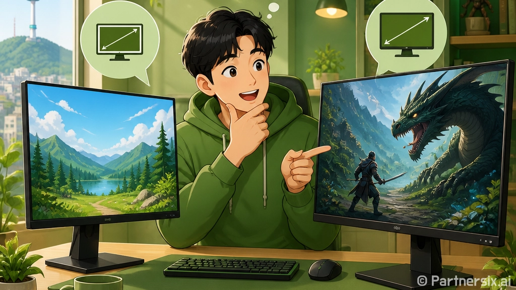 초보자를 위한 컴퓨터모니터 고르는 방법, 화면 크기부터 주사율까지 이렇게 보면 됩니다
