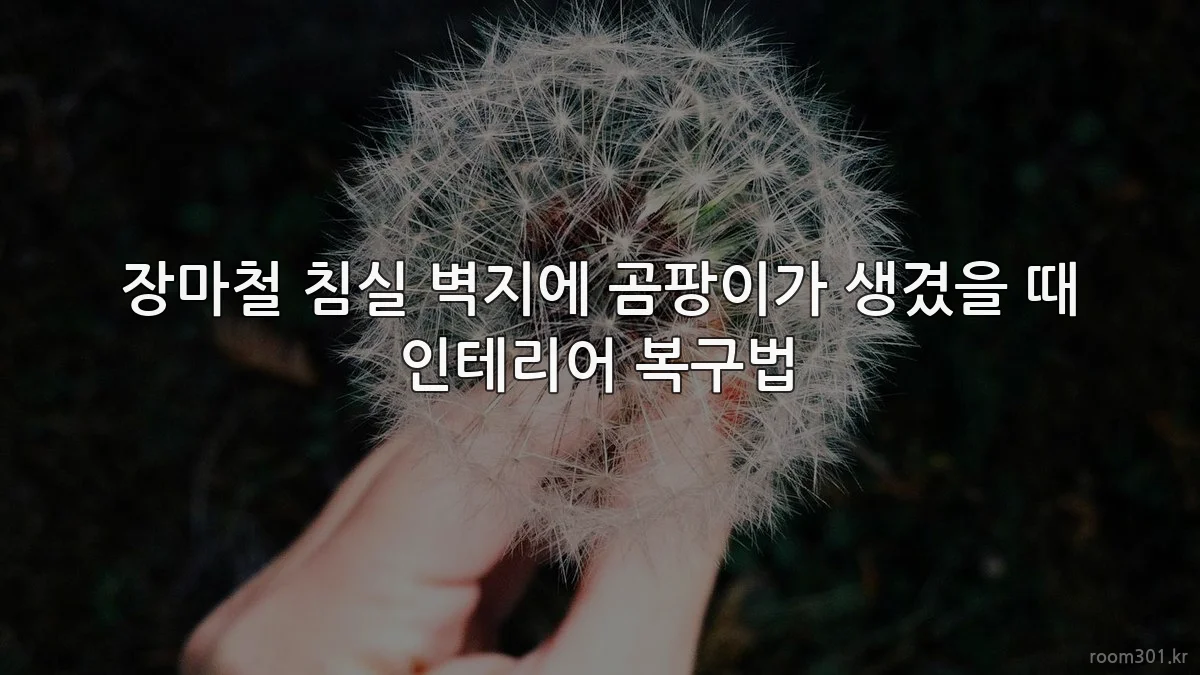 장마철 침실 벽지에 곰팡이가 생겼을 때 인테리어 복구법