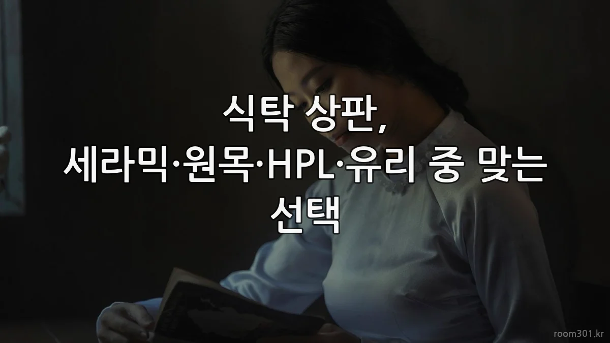 식탁 상판, 세라믹·원목·HPL·유리 중 맞는 선택