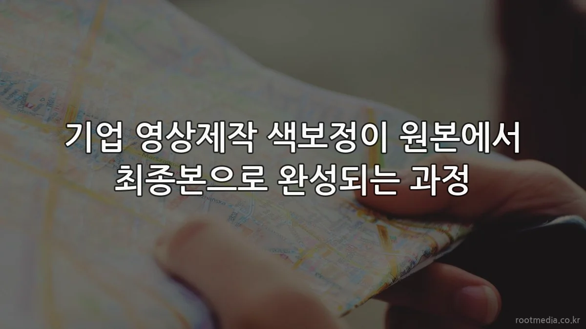 기업 영상제작 색보정이 원본에서 최종본으로 완성되는 과정
