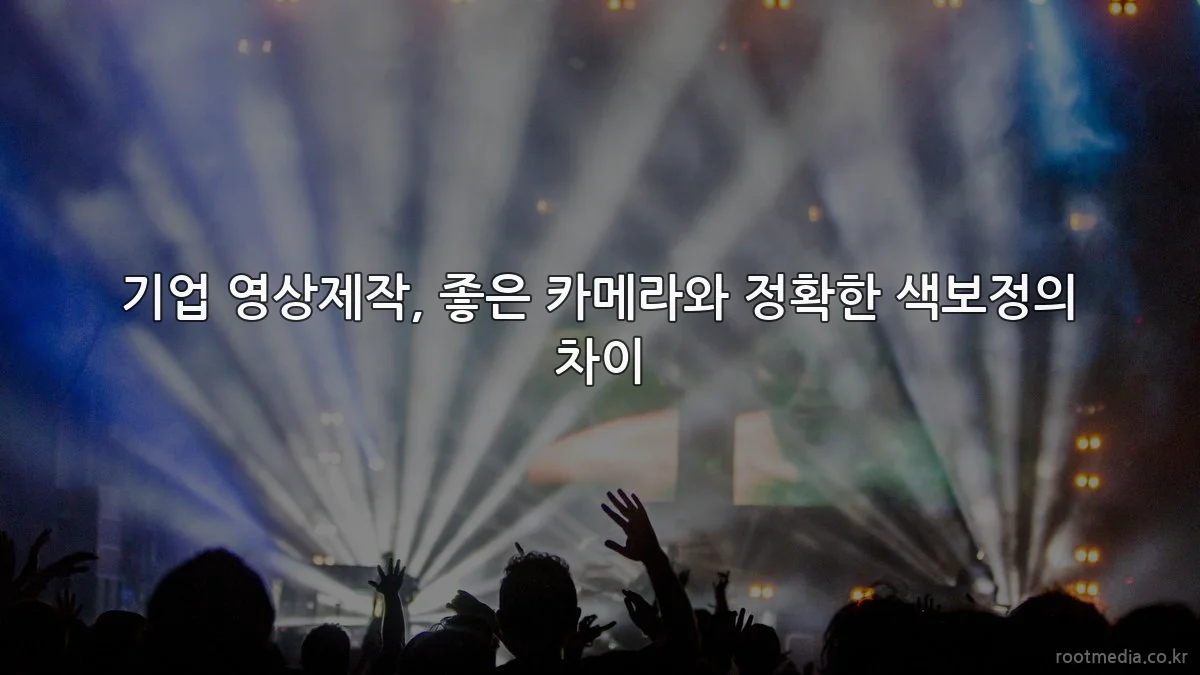 기업 영상제작, 좋은 카메라와 정확한 색보정의 차이