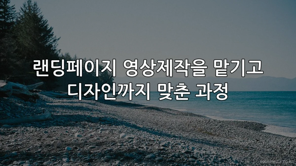 랜딩페이지 영상제작을 맡기고 디자인까지 맞춘 과정