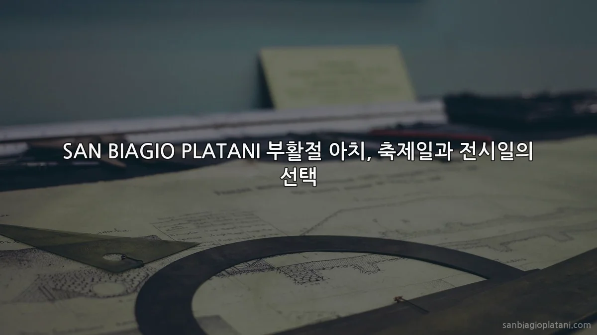SAN BIAGIO PLATANI 부활절 아치, 축제일과 전시일의 선택