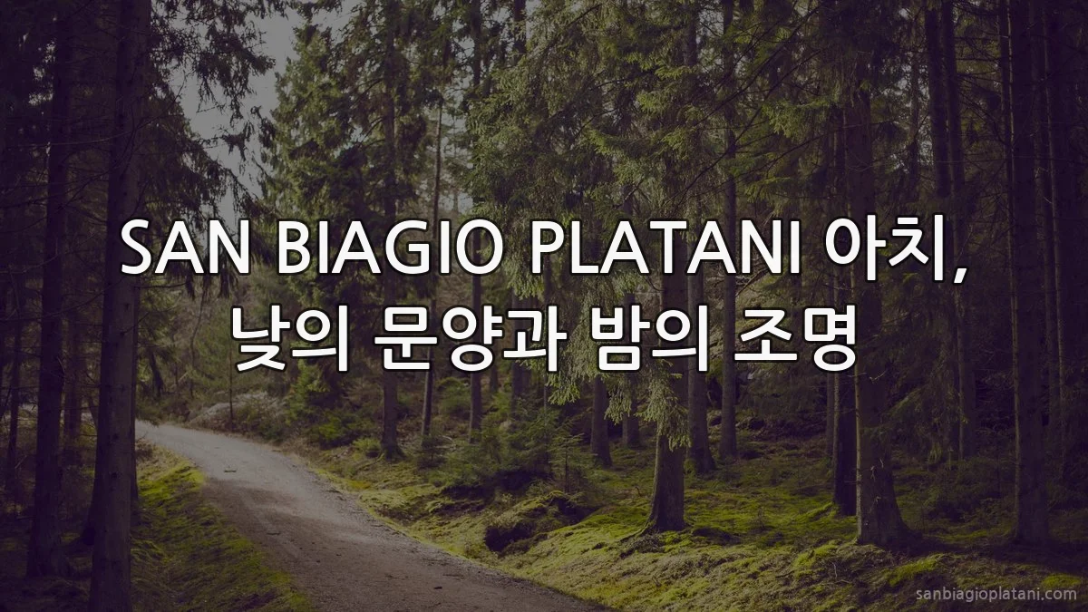 SAN BIAGIO PLATANI 아치, 낮의 문양과 밤의 조명
