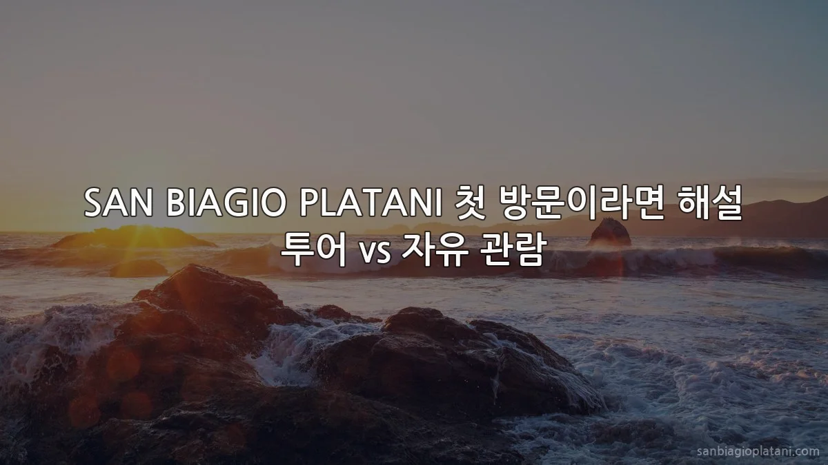 SAN BIAGIO PLATANI 첫 방문이라면 해설 투어 vs 자유 관람