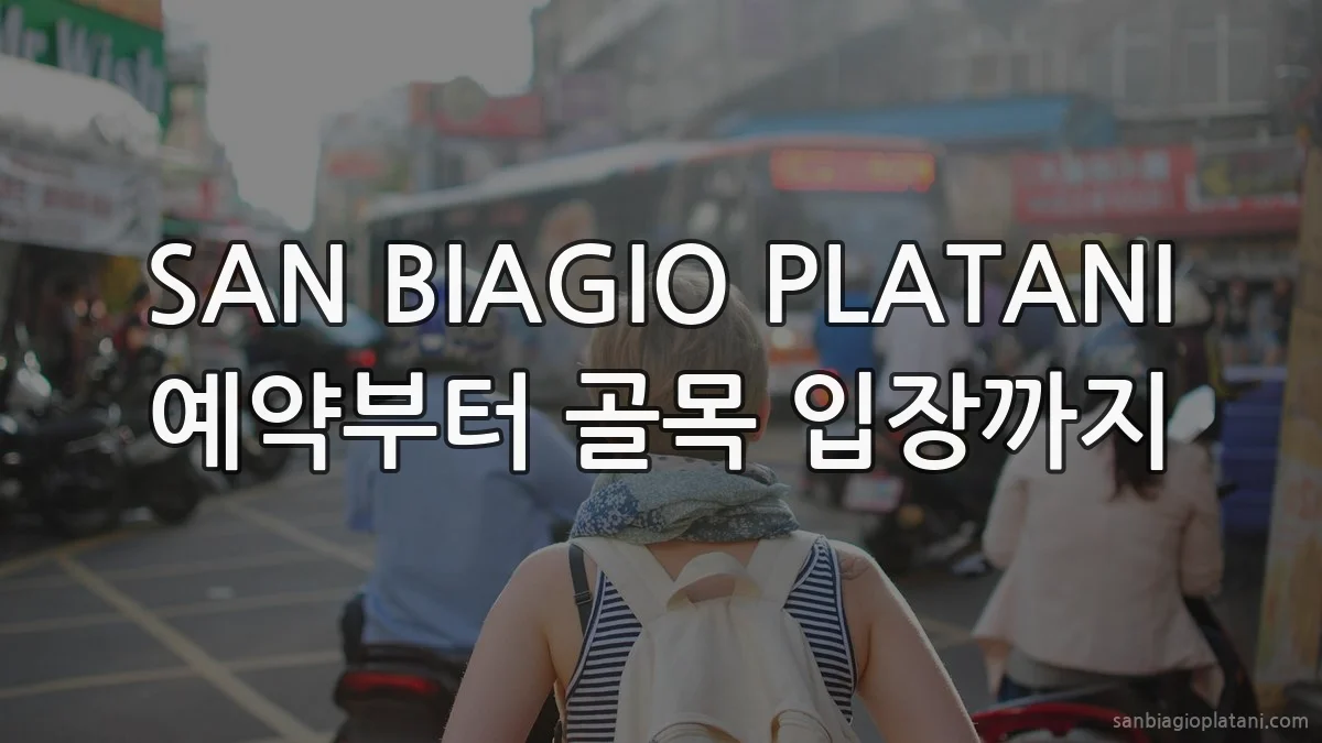 SAN BIAGIO PLATANI 예약부터 골목 입장까지